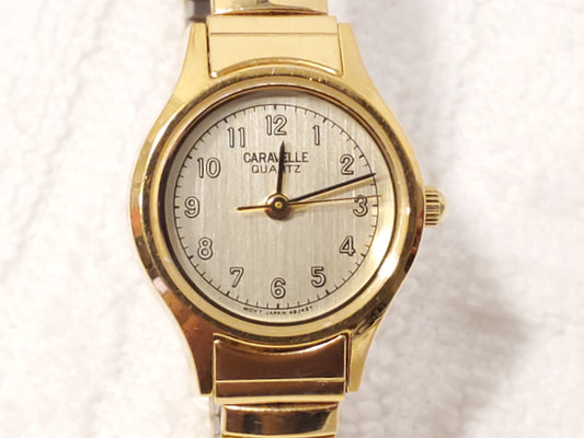 Vintage Caravelle by Bulova Women's Watch Gold Tone Flex Band Stainless Steel