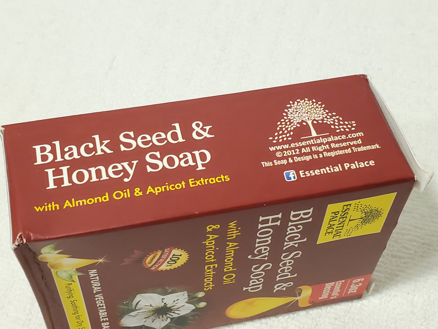 Black Seed Honey Bar Soap Almond Oil Apricot Extracts Skin Body by Essential Palace