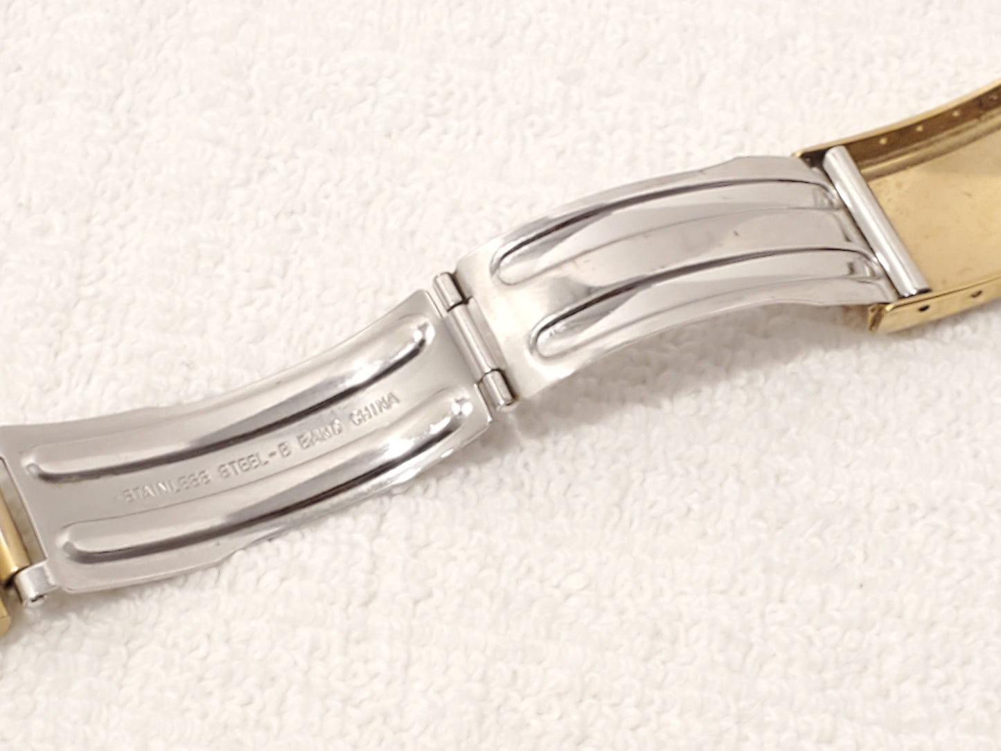 Vintage Seiko Men's Presidential Day Date Quartz Watch Stainless Steel Gold Tone One Jewel