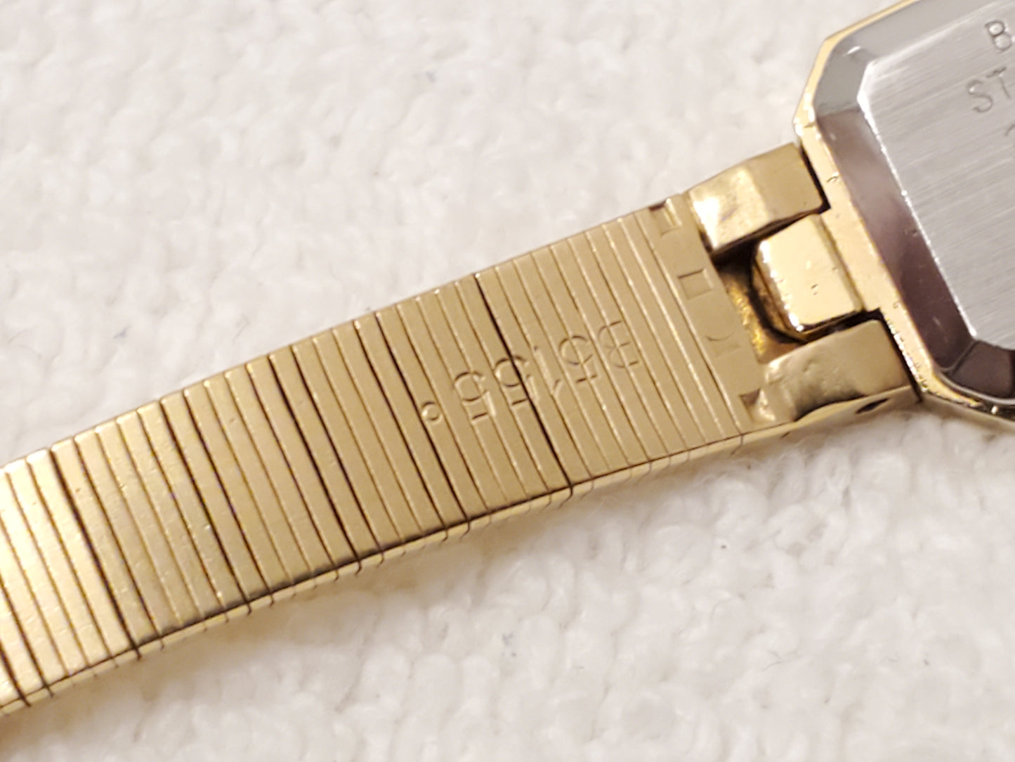 Vintage Seiko Women's Watch Gold Plated 4 Diamonds Bezel Two Jewels Brown Dial