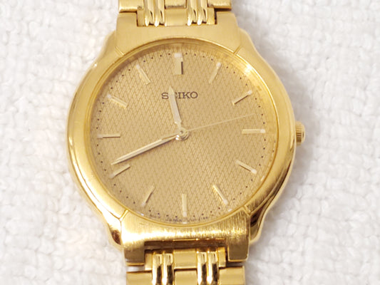 Vintage Seiko Women's Gold Tone Stainless Steel Base Metal Quartz Watch