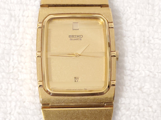 Vintage Seiko Women's Quartz Watch Stainless Steel Base Metal Two Jewels Date