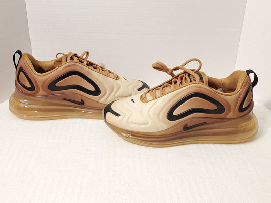 Nike Air Max 720 Desert Gold Wheat Black Lace Up Low Top Sneaker Size 7.5 Men's