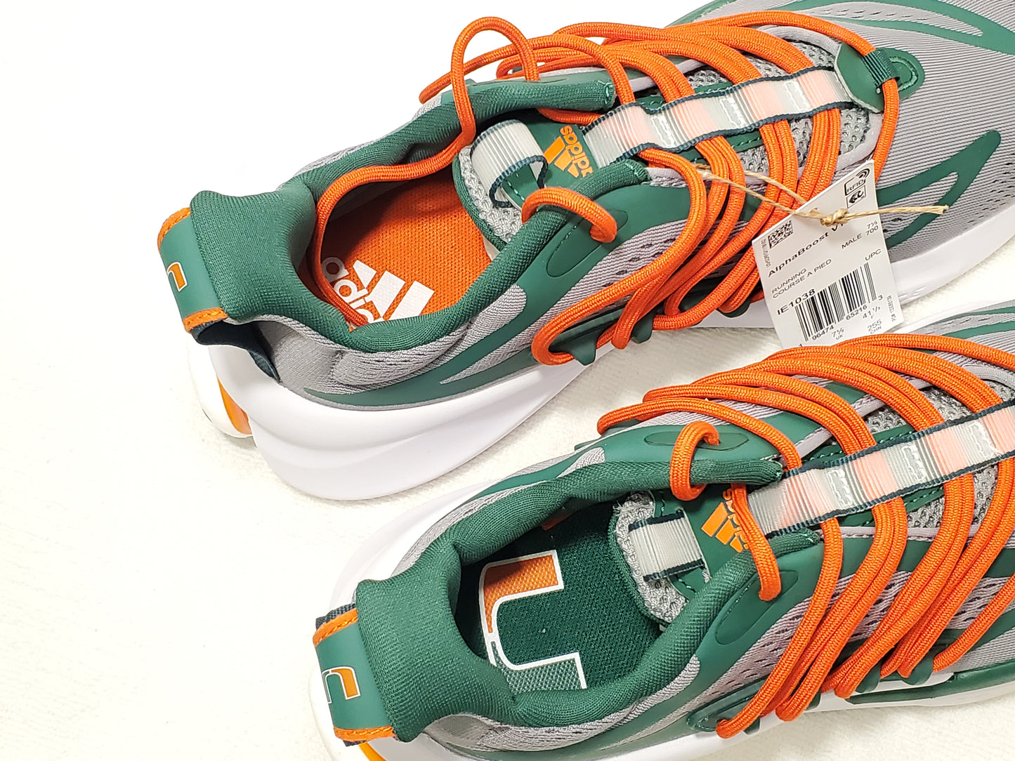 Adidas AlphaBoost V1 Men's Comfort Running Shoes Sneakers Size 8 Miami Hurricane
