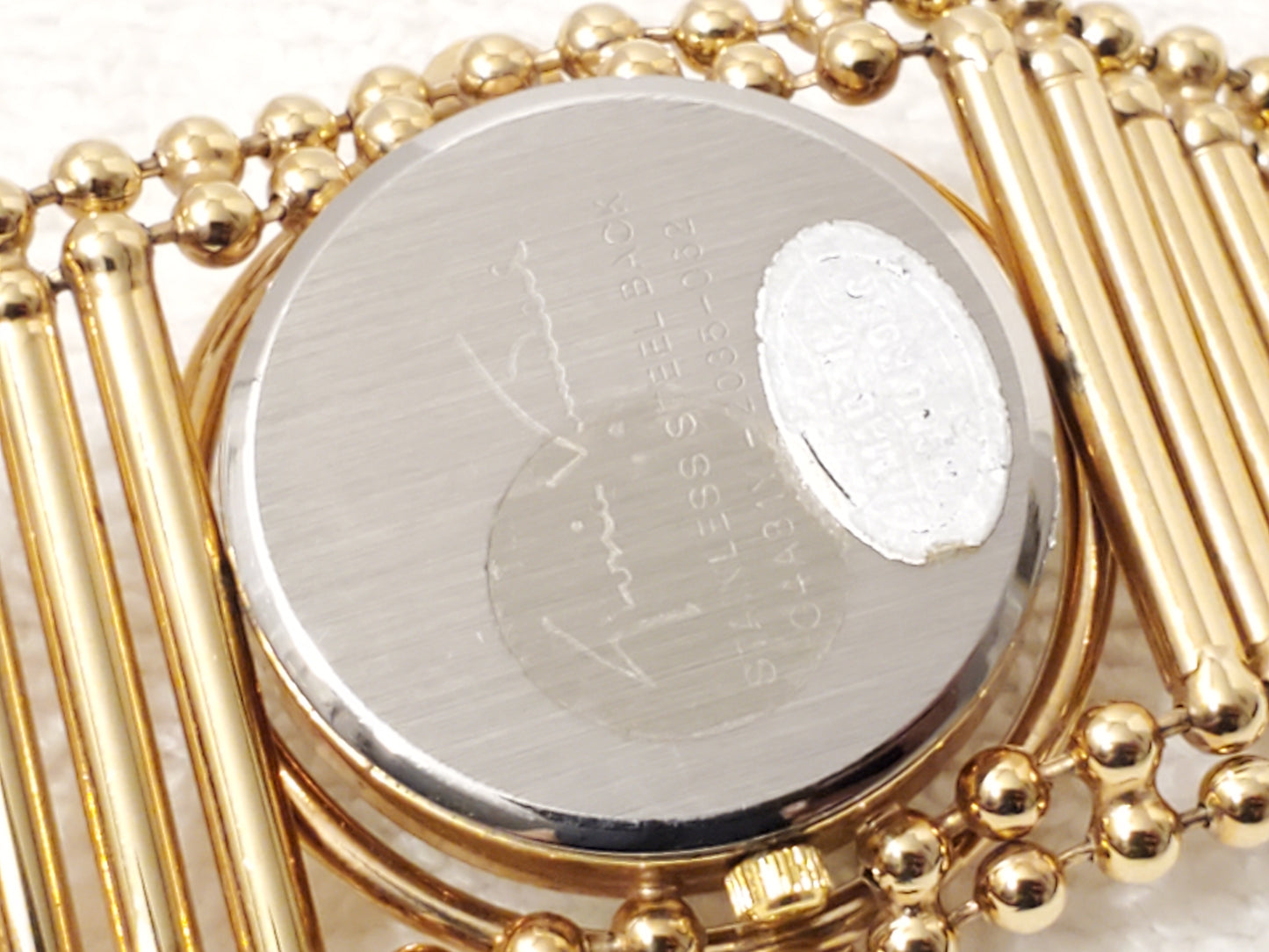 Gloria Vanderbilt Women's Gold Tone Quartz Watch Ivory Dial Stainless Steel