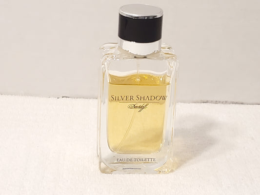 Vintage Silver Shadow Davidoff Men's Cologne Spray 1.7 oz Bottle Made in France