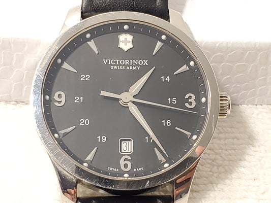 Victorinox Swiss Army Men's Date Watch Five Jewels Sapphire Crystal Black Dial