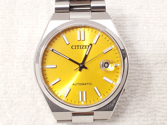 Citizen Automatic Men's Gold Dial Stainless Steel Date Watch Twenty One Jewels