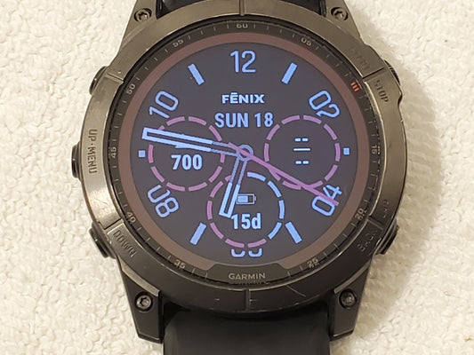 Garmin Fenix 7X Sapphire Solar Titanium Premium Multisport GPS Men's Watch Black