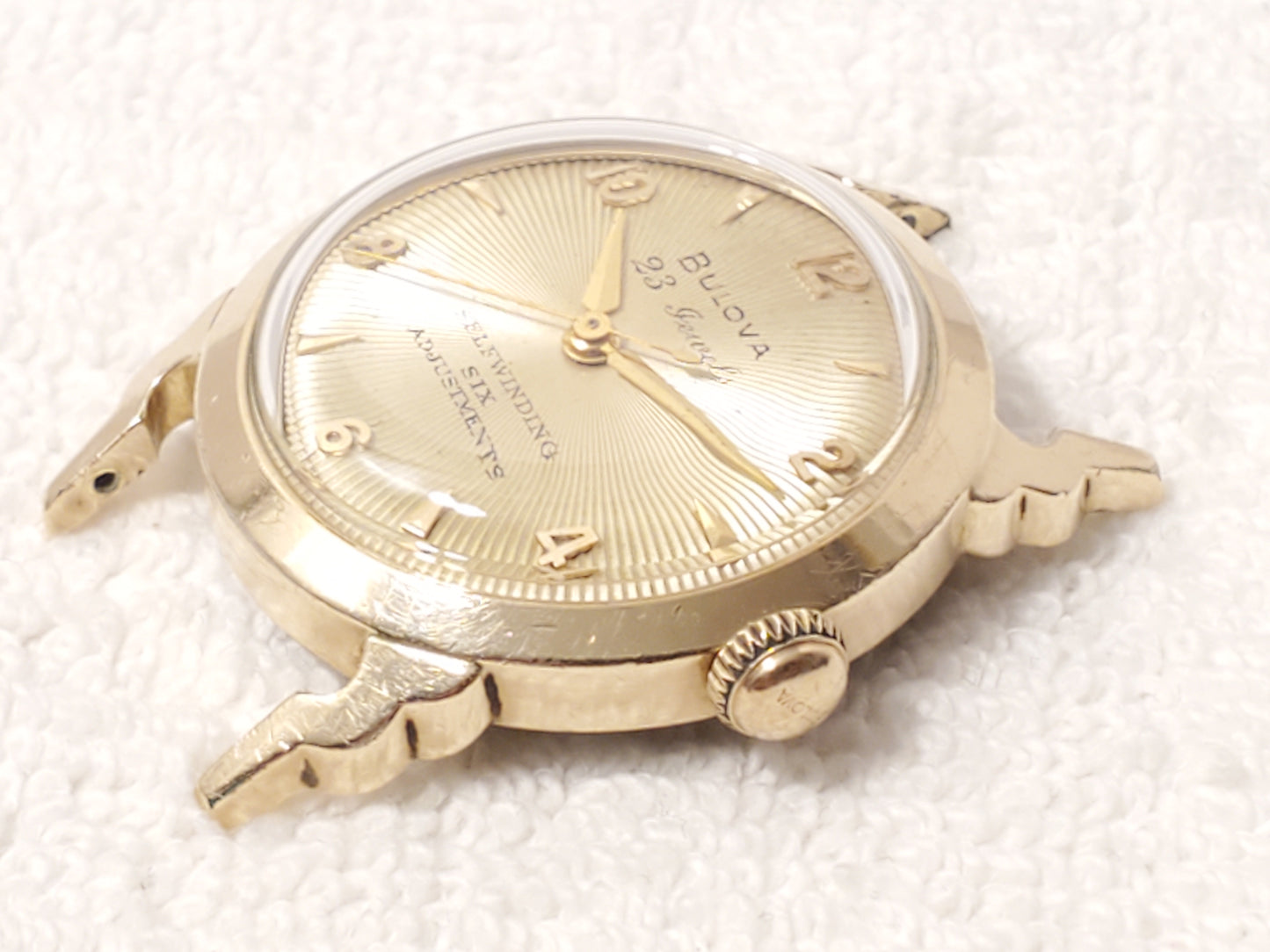 Vintage Bulova Men's Self Winding Six Adjustments Gold Tone Watch 23 Jewels