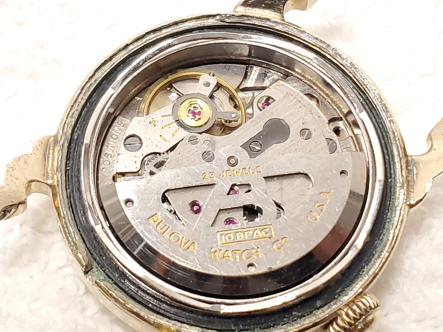 Vintage Bulova Men's Self Winding Six Adjustments Gold Tone Watch 23 Jewels