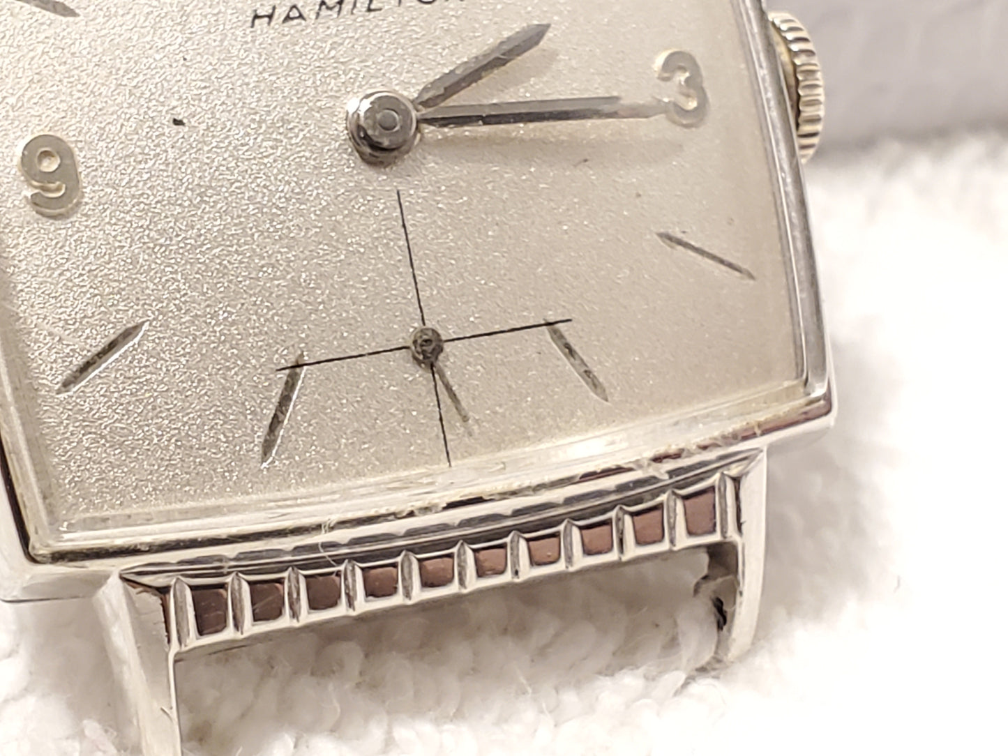 Vintage Hamilton Men’s Wind Up Watch Seventeen Jewels 10K White Gold Plated