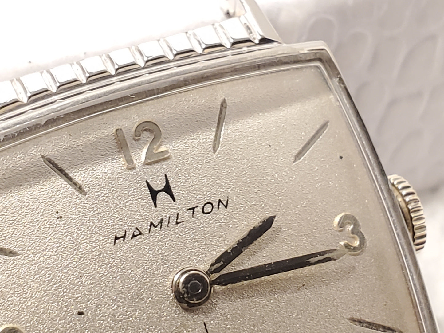 Vintage Hamilton Men’s Wind Up Watch Seventeen Jewels 10K White Gold Plated
