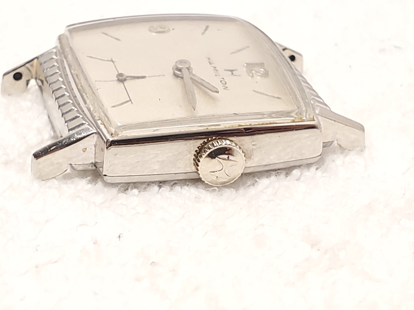 Vintage Hamilton Men’s Wind Up Watch Seventeen Jewels 10K White Gold Plated