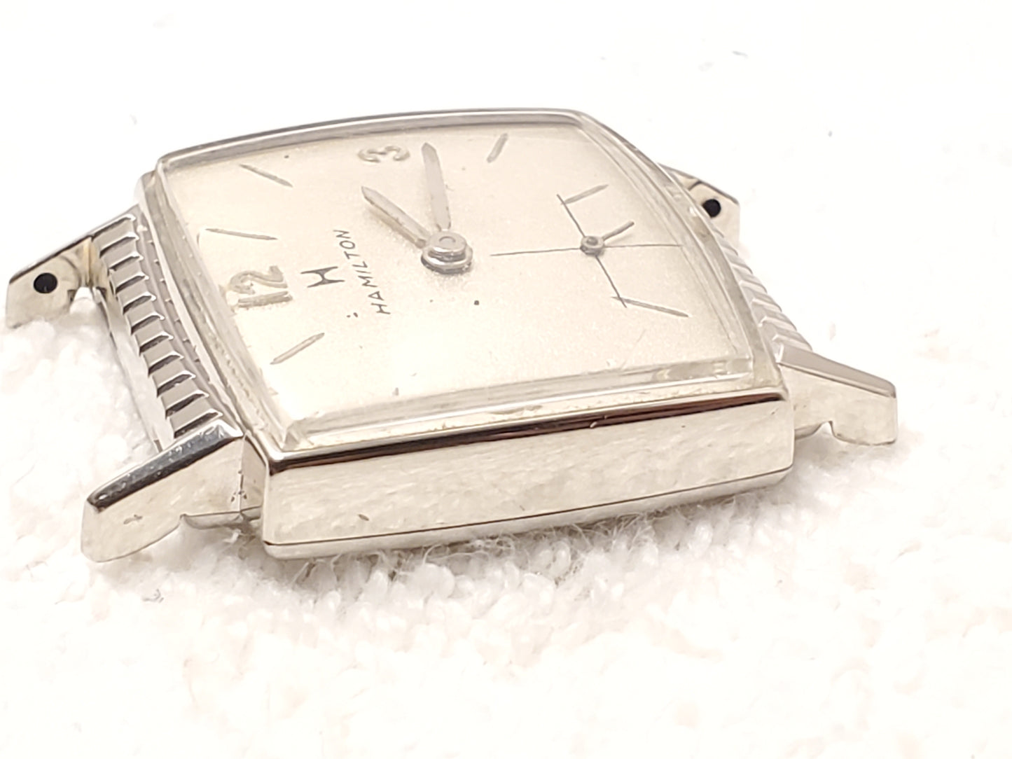 Vintage Hamilton Men’s Wind Up Watch Seventeen Jewels 10K White Gold Plated