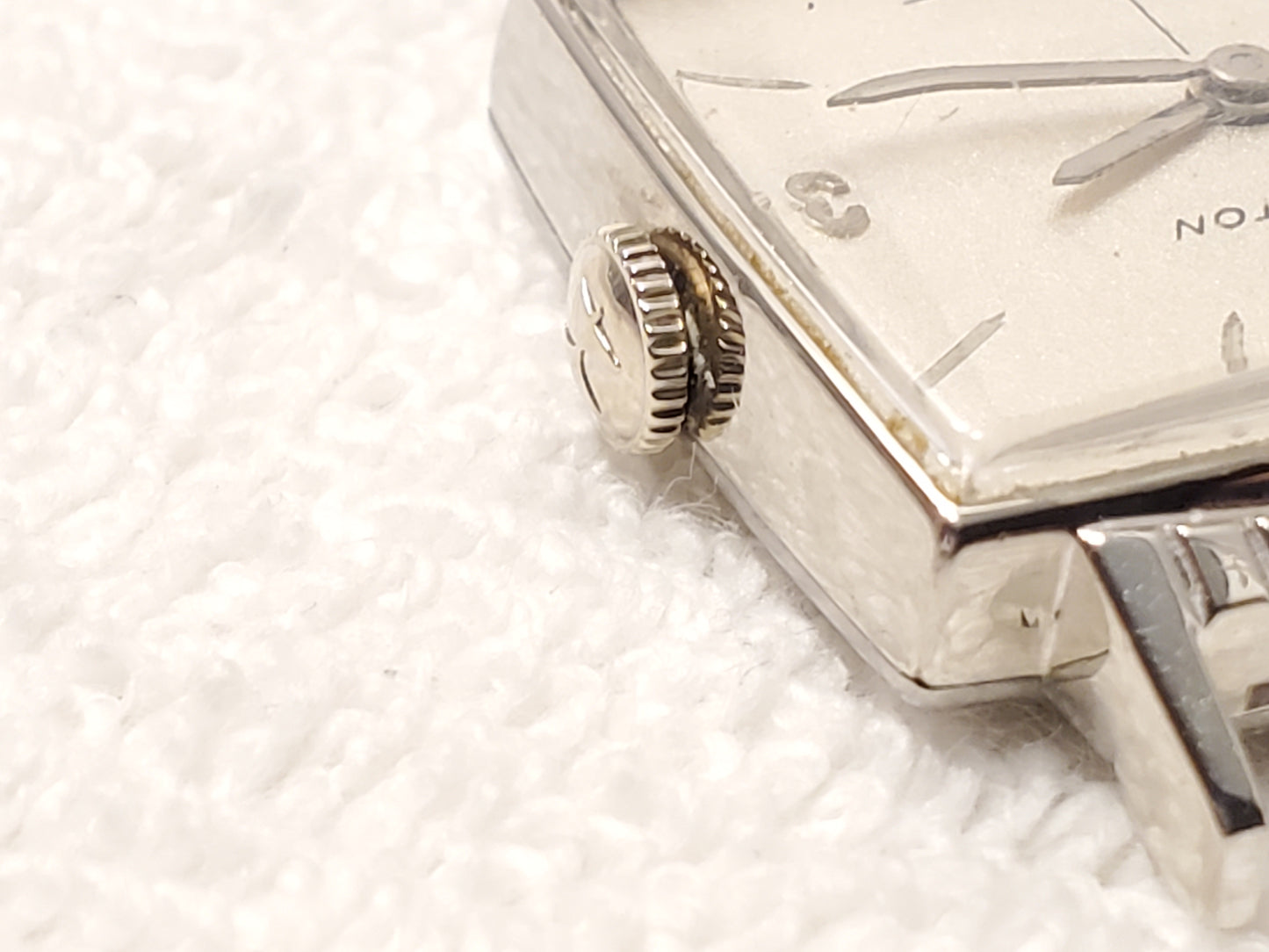 Vintage Hamilton Men’s Wind Up Watch Seventeen Jewels 10K White Gold Plated