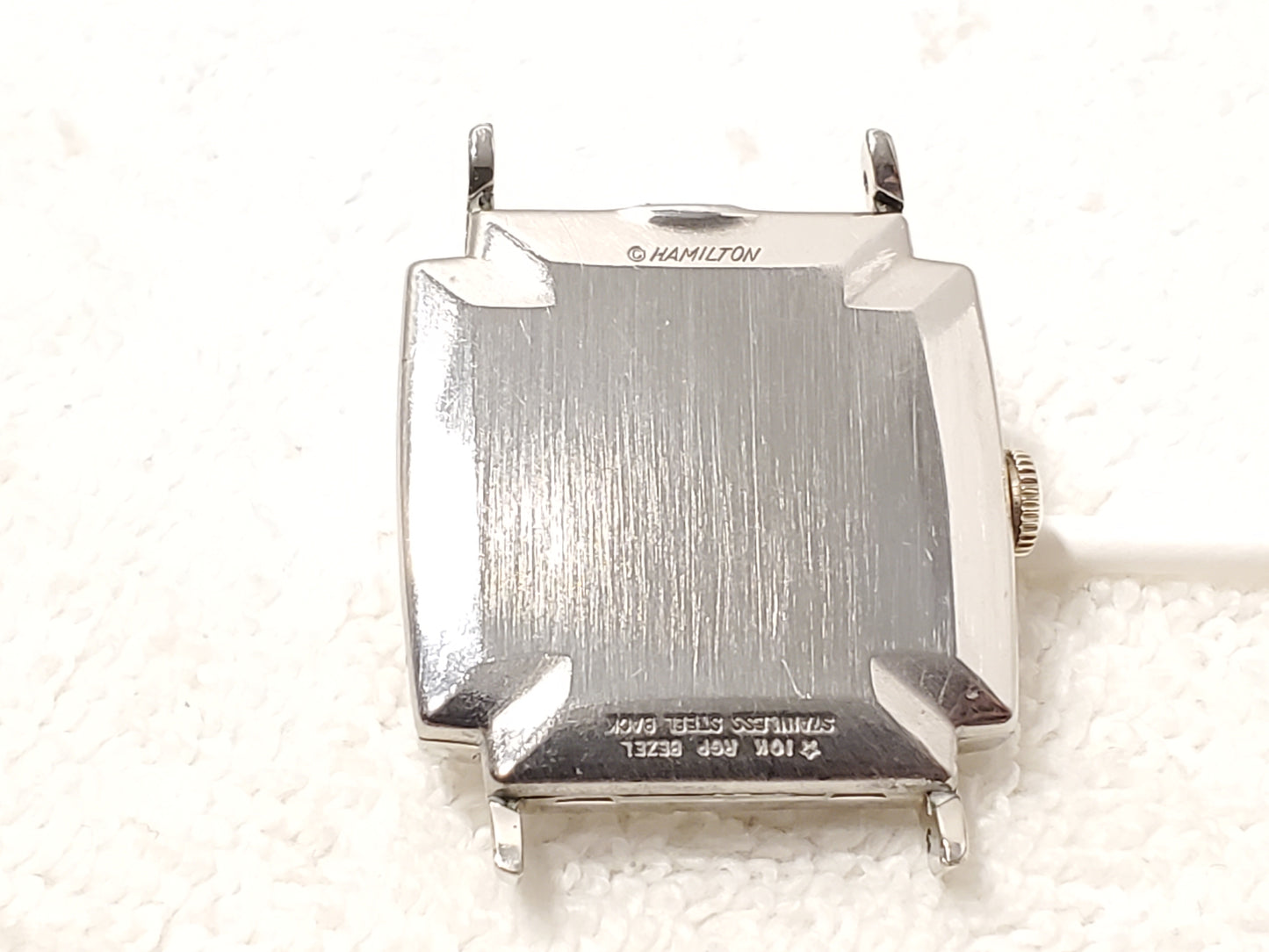 Vintage Hamilton Men’s Wind Up Watch Seventeen Jewels 10K White Gold Plated
