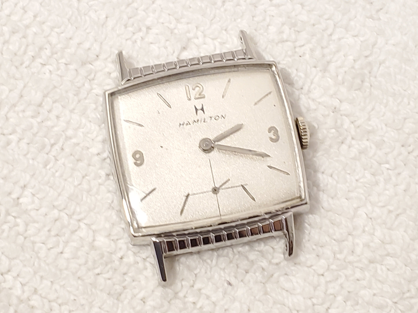 Vintage Hamilton Men’s Wind Up Watch Seventeen Jewels 10K White Gold Plated