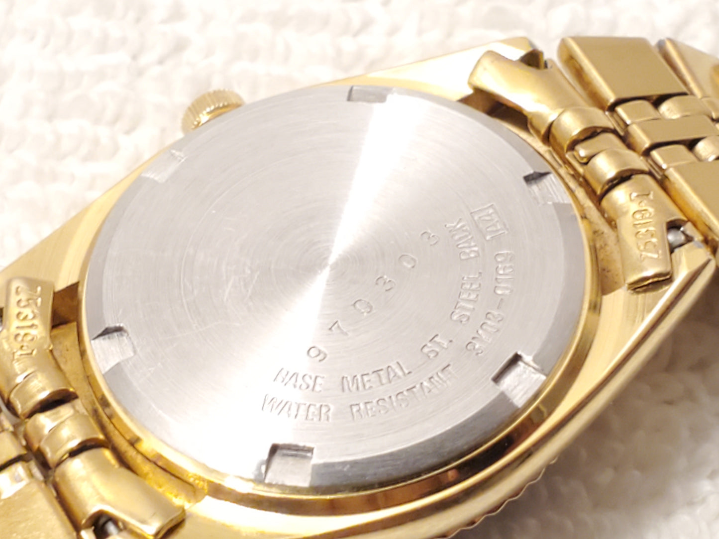 Vintage Seiko SQ Women's Black Dial Gold Tone Day Date Quartz Watch One Jewel