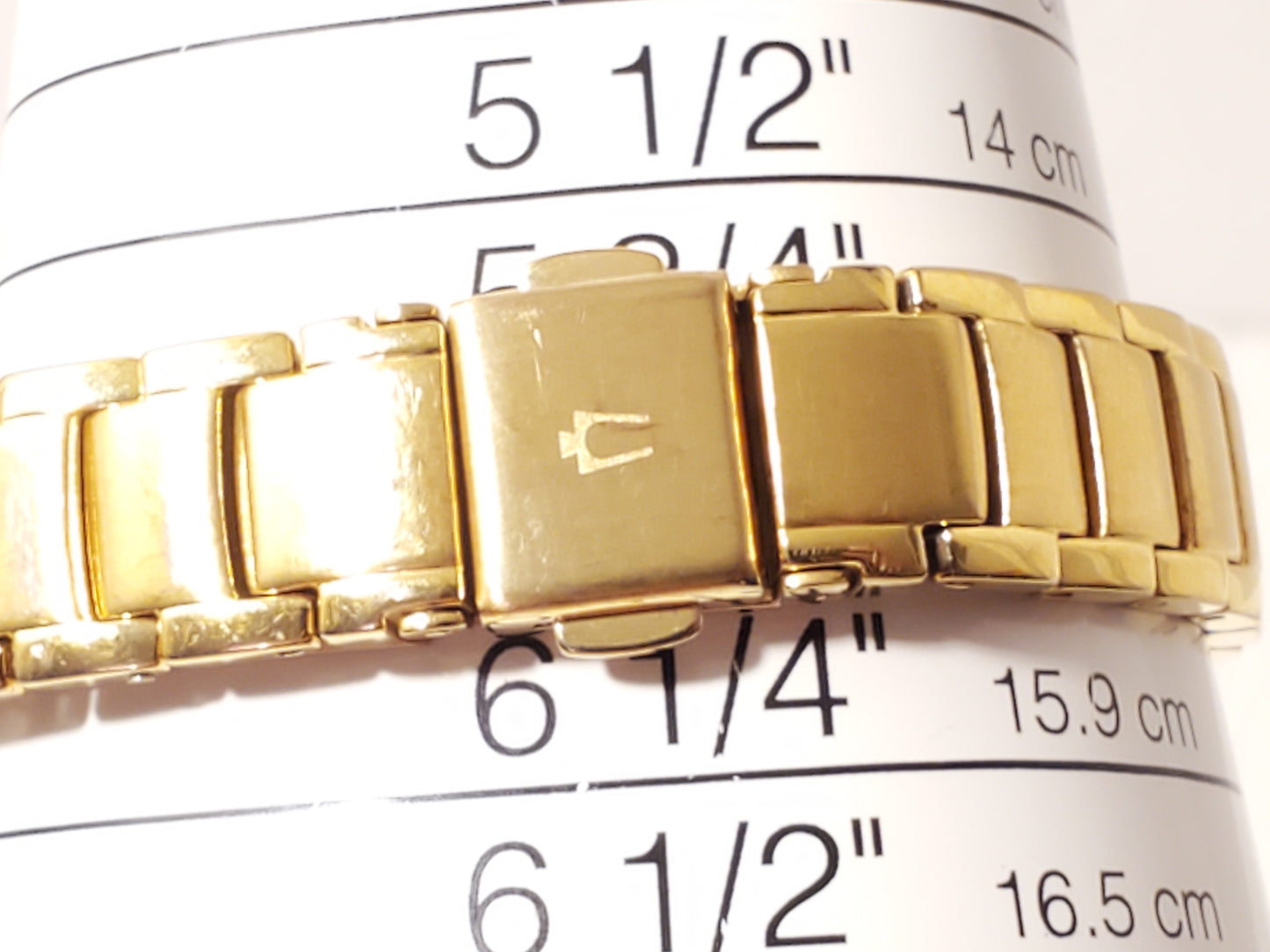 Vintage Bulova Gold Tone Stainless Steel Women's Date Quartz Watch Silver Dial