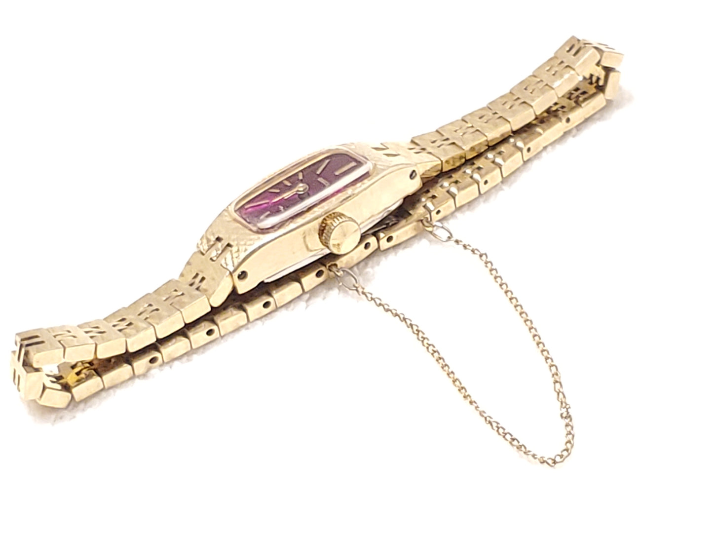 Vintage Seiko Gold Plated Tone Women's Wind Up Watch Seventeen Jewels S Steel