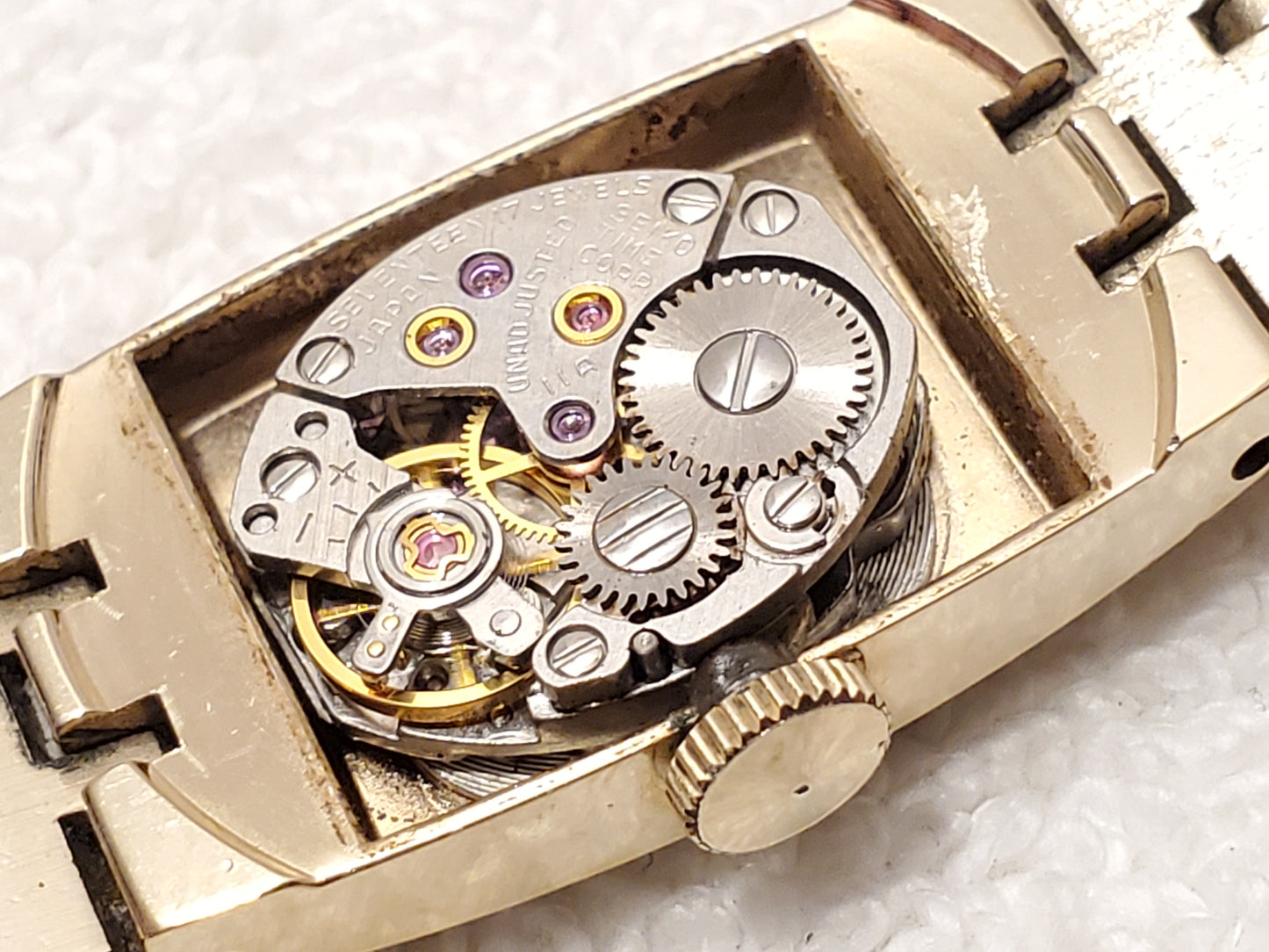 Vintage Seiko Women's Manual Wind Up Petite Case Watch Seventeen Jewels S Steel