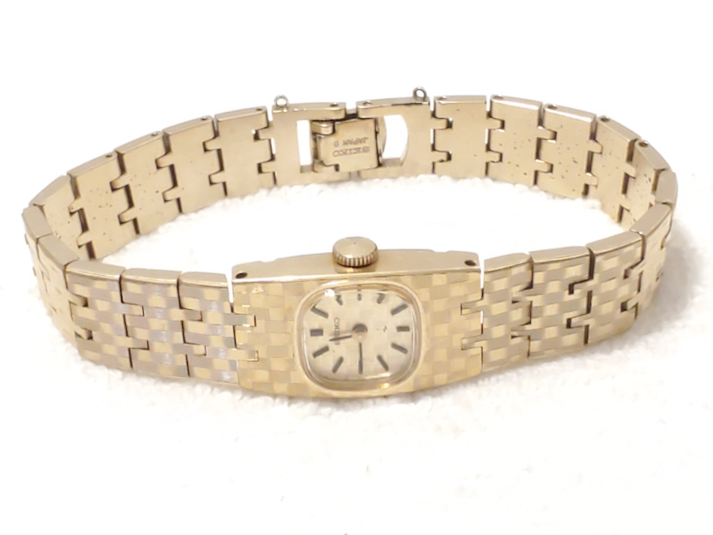 Vintage Seiko Women's Manual Wind Up Petite Case Watch Seventeen Jewels S Steel