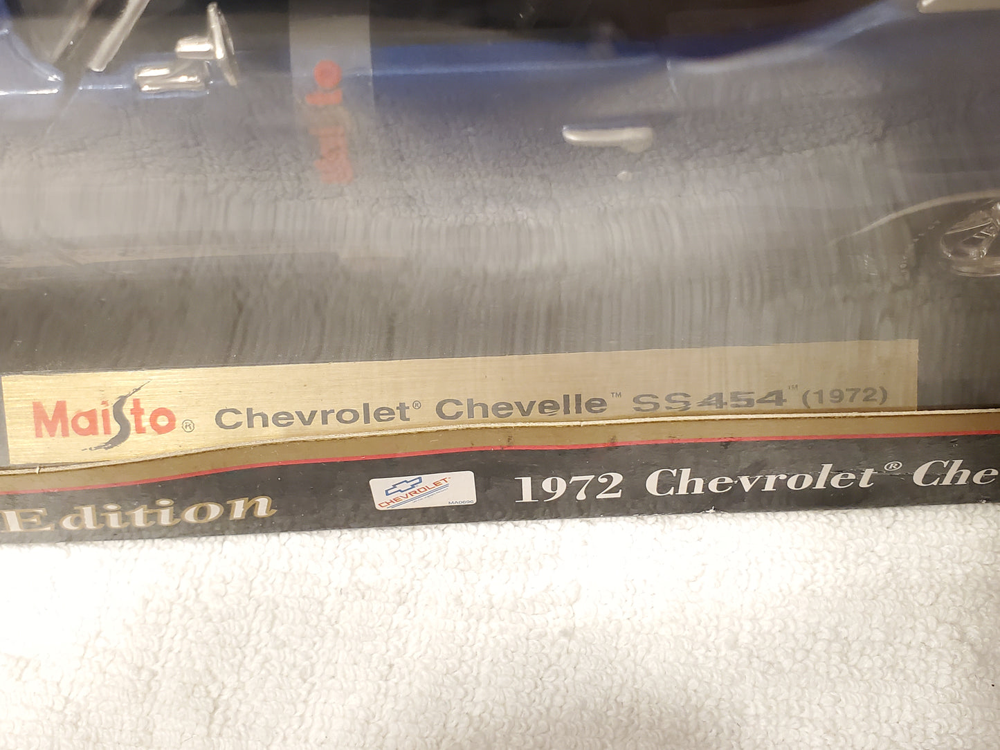 New Maisto 1972 Chevrolet Chevelle SS 454 Coupe 1:18 Scale Diecast Car Blue