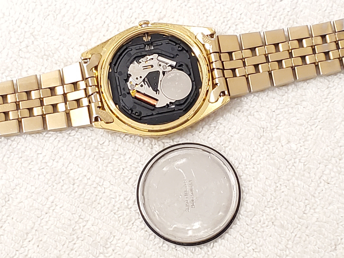Vintage Seiko Mens Gold Tone Presidential Day Date Watch Stainless Steel 1 Jewel