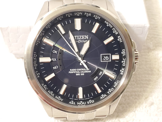 Citizen Eco Drive World Perpetual Calendar Radio Controlled Men's Watch S Steel