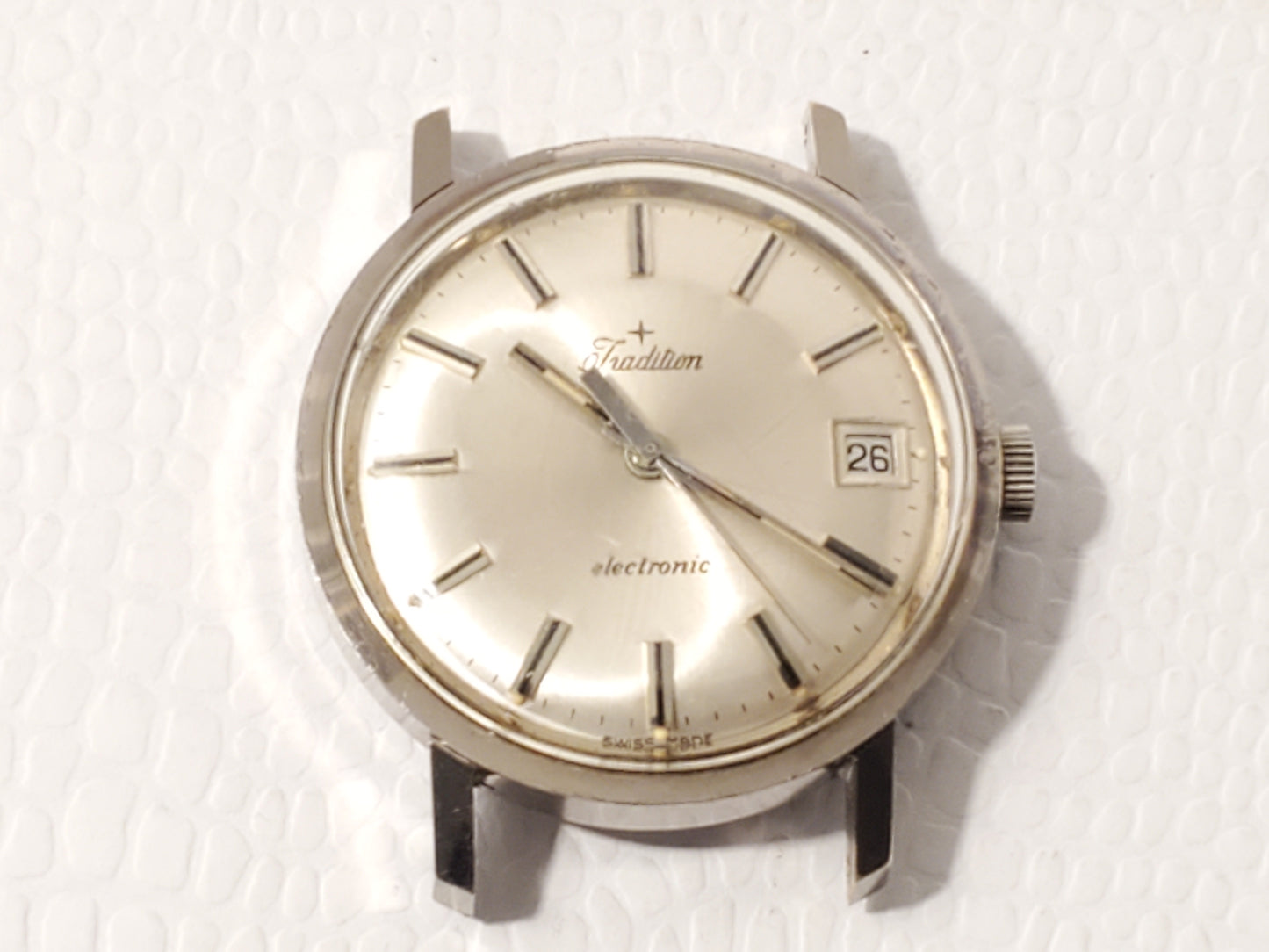 Vintage Tradition Electronic Swiss Made Men's Date Watch 13 Jewels Sears Roebuck