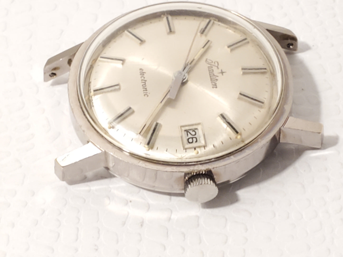 Vintage Tradition Electronic Swiss Made Men's Date Watch 13 Jewels Sears Roebuck