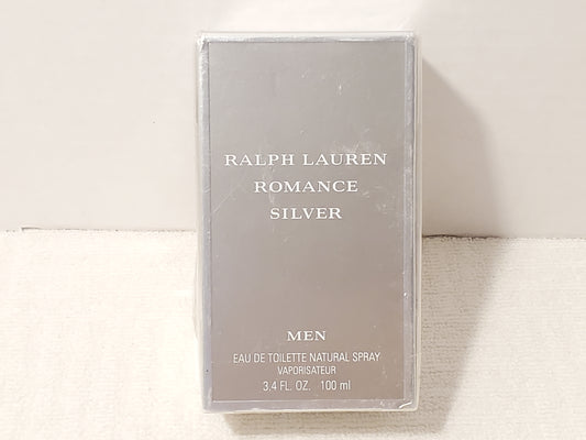 Vintage Ralph Lauren Romance Silver Men's 3.4 oz Bottle Cologne Spray NIB Sealed