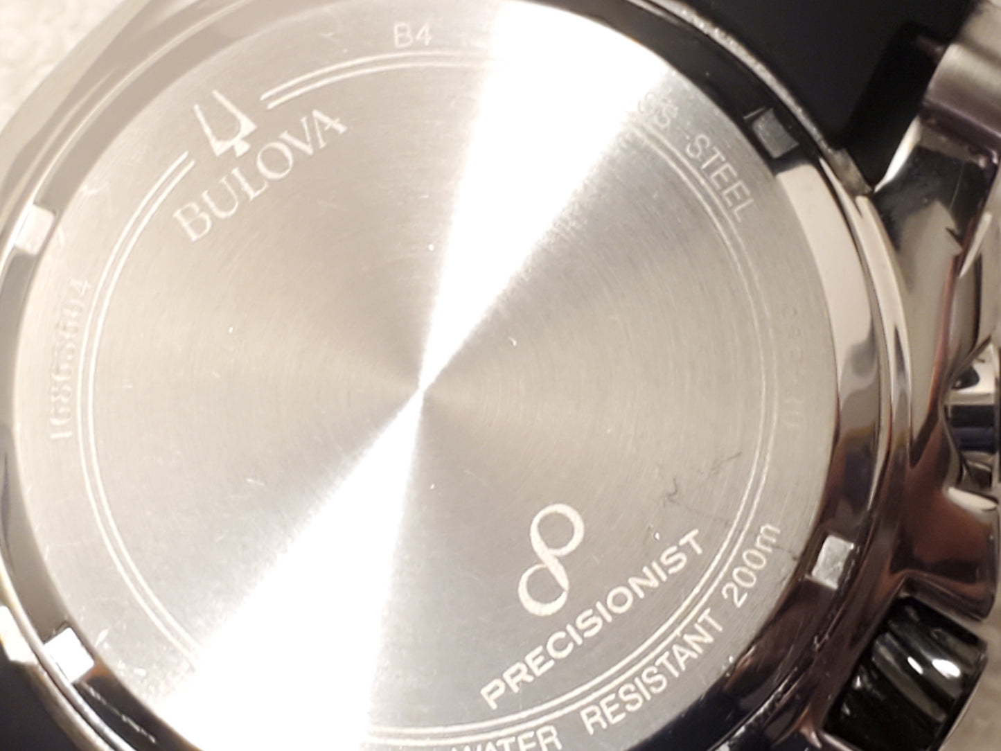 Bulova Precisionist Men's Chronograph Date Black Watch WR 200 Meters 16 Jewels