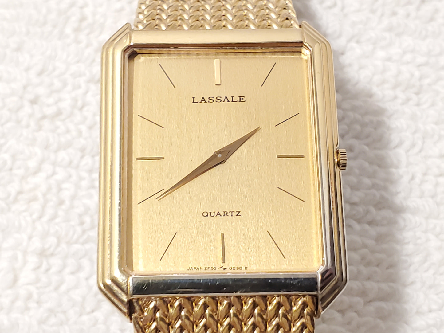 Vintage Seiko Lassale Womens 12 Jewels Gold Plated Tank Ultra Slim Watch S Steel