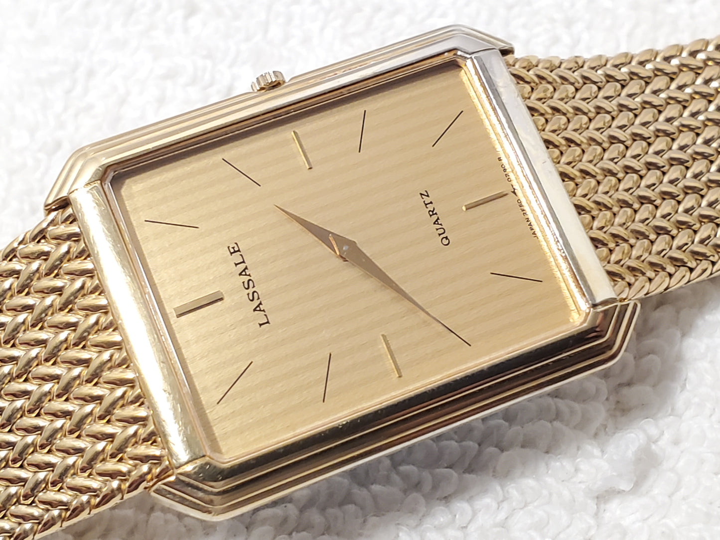 Vintage Seiko Lassale Womens 12 Jewels Gold Plated Tank Ultra Slim Watch S Steel
