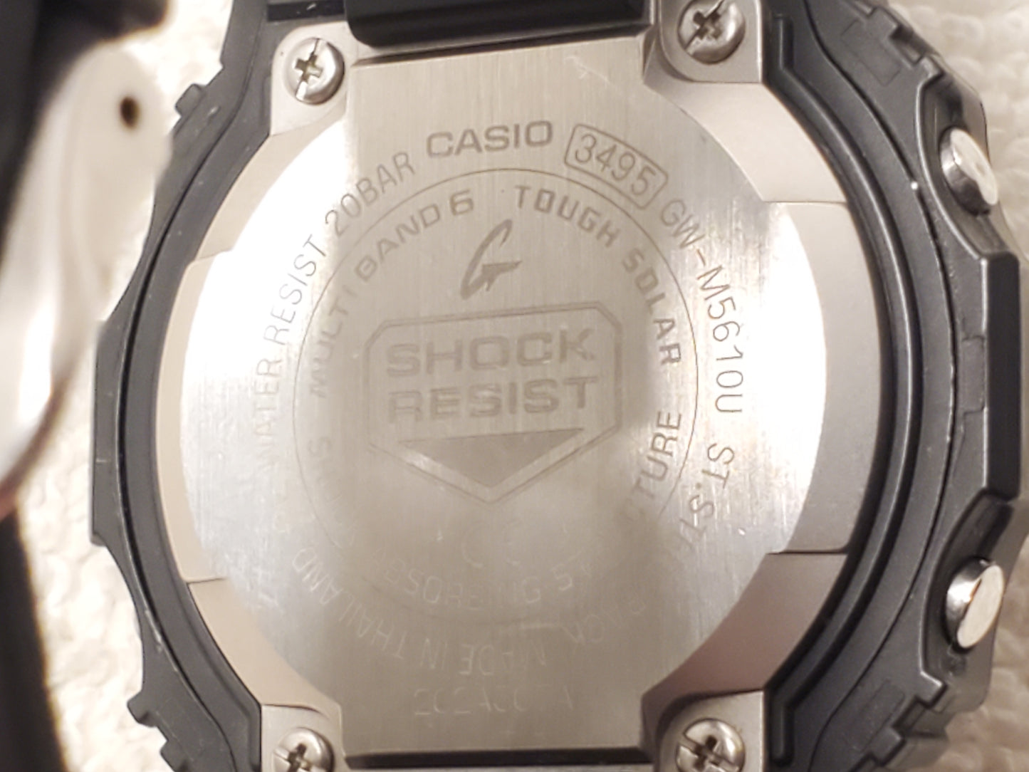 Casio G Shock Men's Tough Solar Chronograph Alarm Black Watch World Time WR 200M