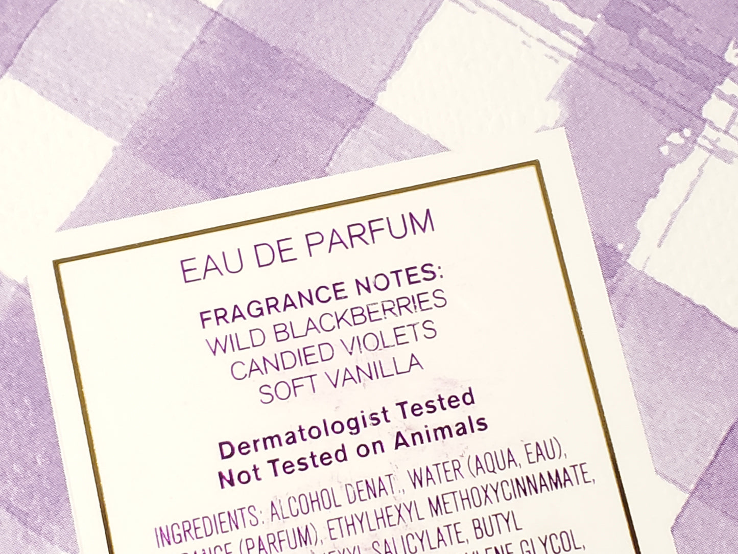 Bath & Body Works Gingham Vibrant Eau De Parfum 2.5 oz Perfume Spray Purple NIB