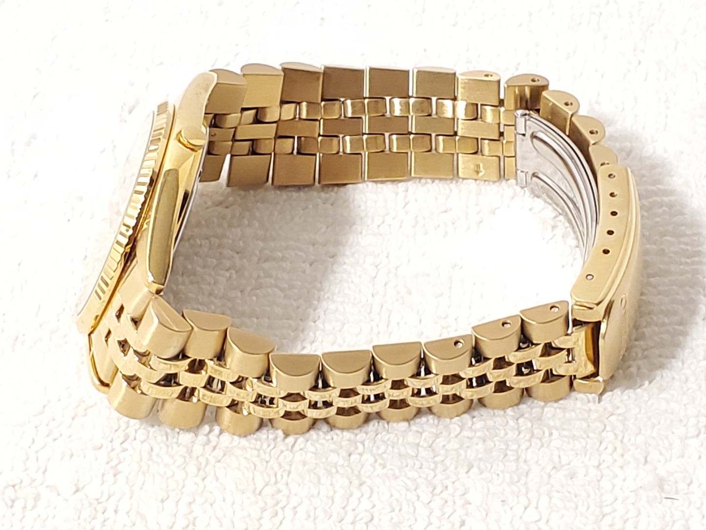 Vintage Seiko Men's Presidential Day Date Gold Tone Quartz Watch 1 Jewel S Steel