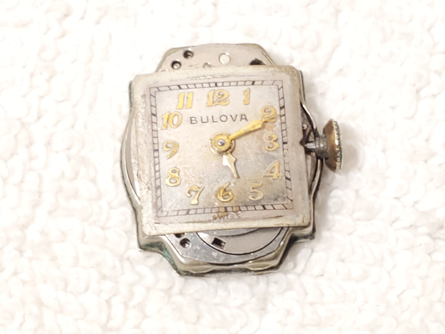 Vintage Bulova Women's Seventeen Jewels Wind Up Swiss Made Watch Gold Plated SS