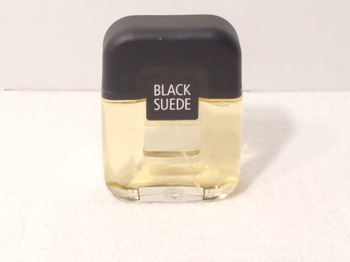 Vintage Avon Black Suede Men's Cologne 3.4 fl oz Bottle Spray Black Cap