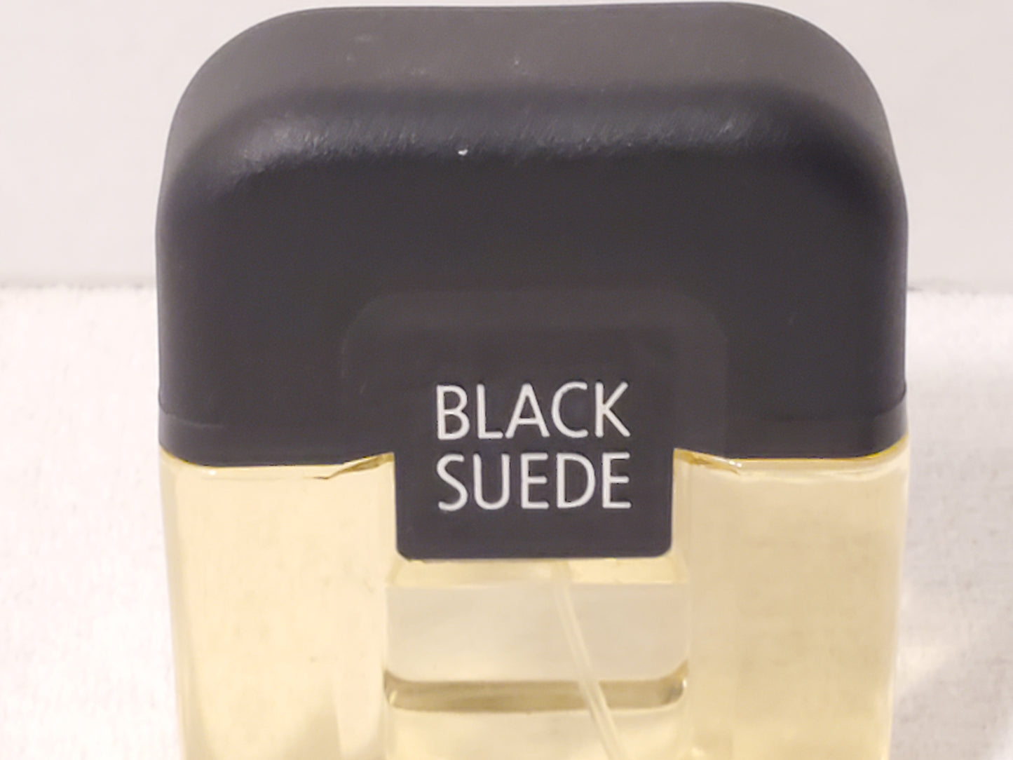 Vintage Avon Black Suede Men's Cologne 3.4 fl oz Bottle Spray Black Cap