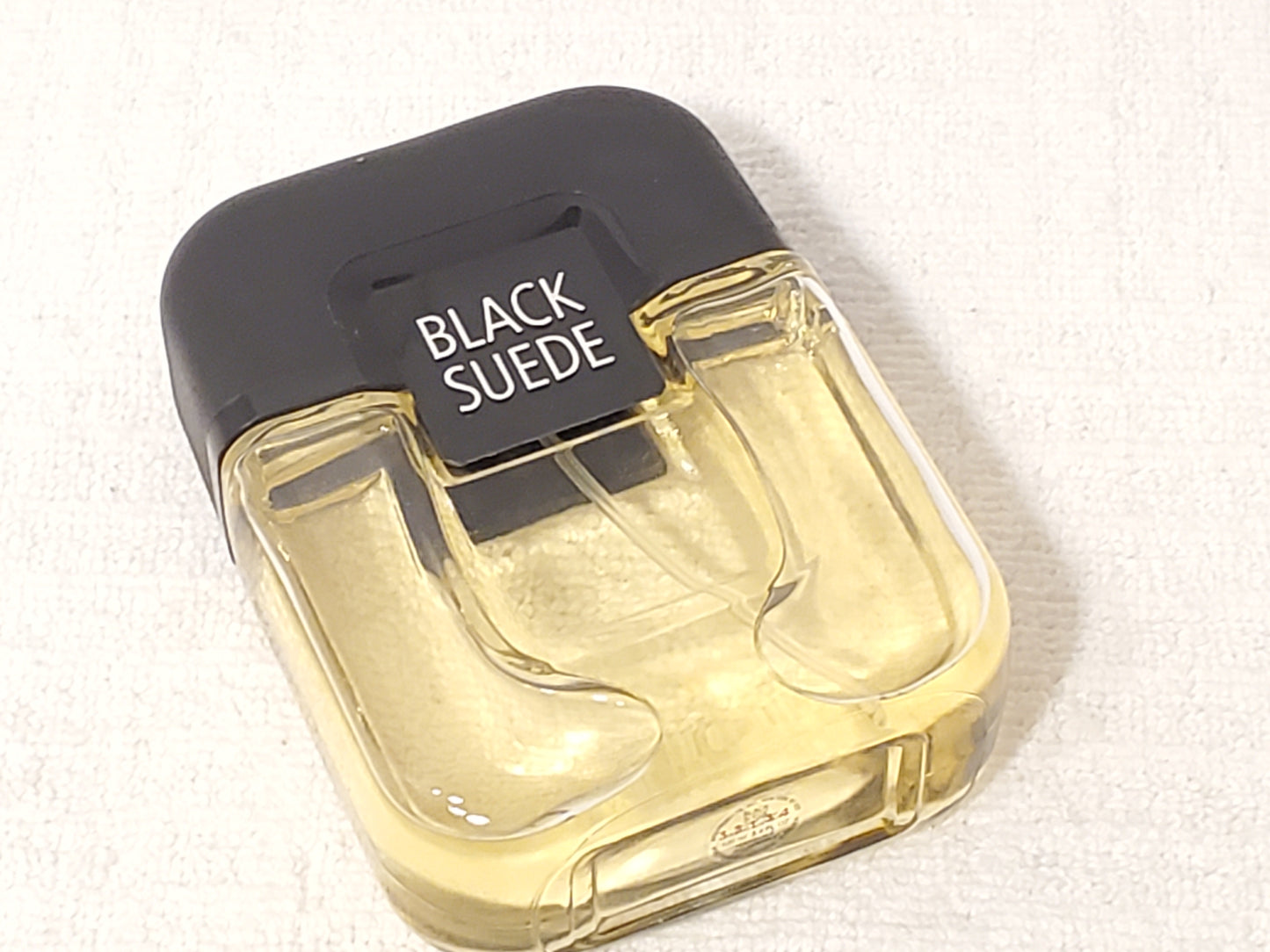 Vintage Avon Black Suede Men's Cologne 3.4 fl oz Bottle Spray Black Cap