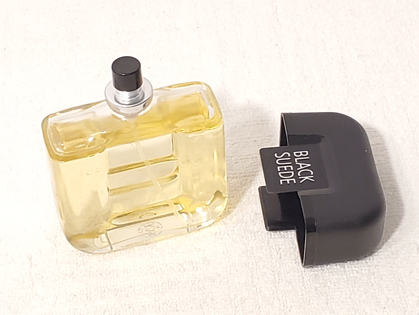 Vintage Avon Black Suede Men's Cologne 3.4 fl oz Bottle Spray Black Cap