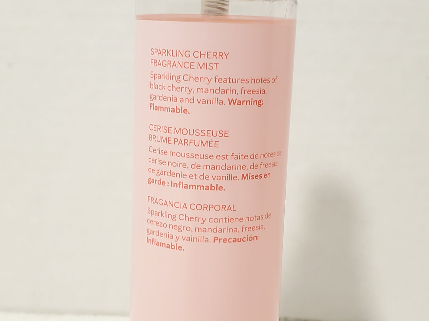 Mary Kay Sparkling Cherry Fragrance Women's Mist 5 fl oz Pink Bottle Spray NEW