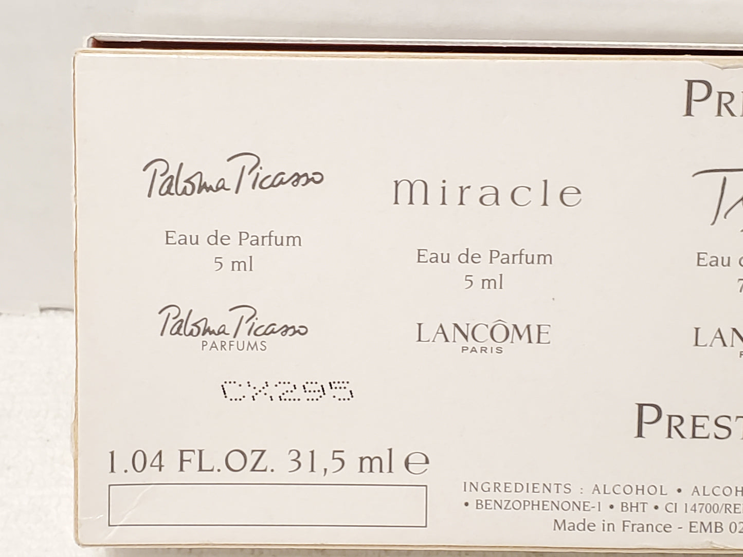 Lot of 6 Vintage Prestige ET Collections Paris Mini Perfumes Splash Women's