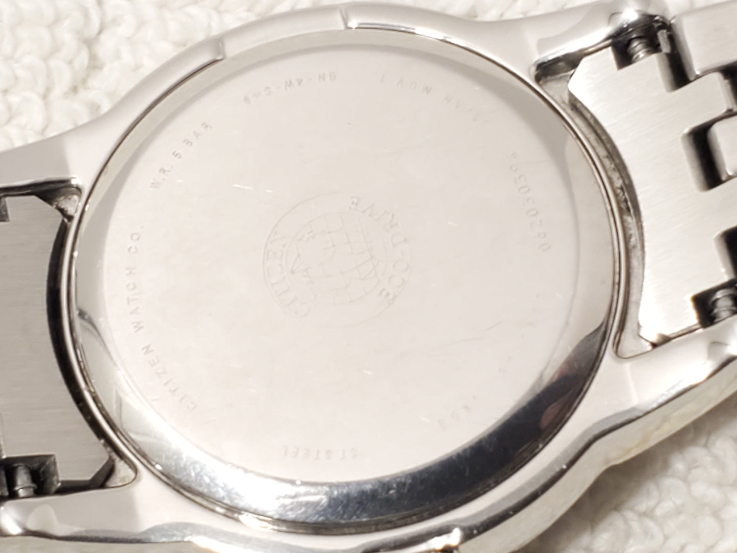 Vintage Citizen Eco Drive Diamonds Bezel Dial Mother Pearl Women's Watch S Steel