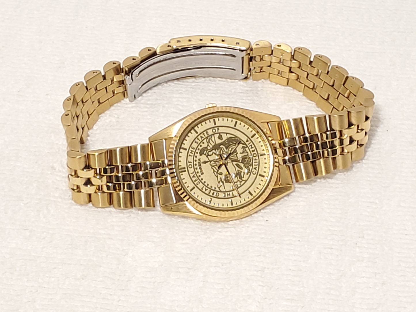 Vintage Seiko Gold Tone Mens Presidential Quartz Watch One Jewel Stainless Steel