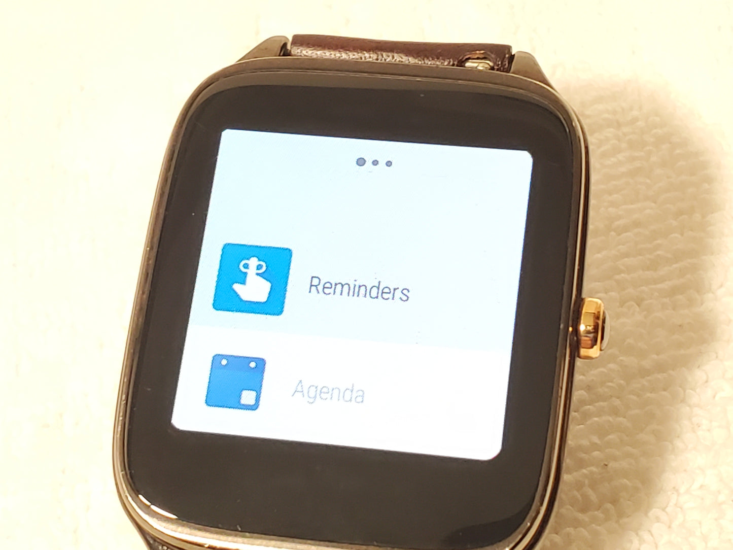 Asus ZenWatch 2 Brown Leather Stainless Steel Bluetooth Wi-Fi Music WI501Q