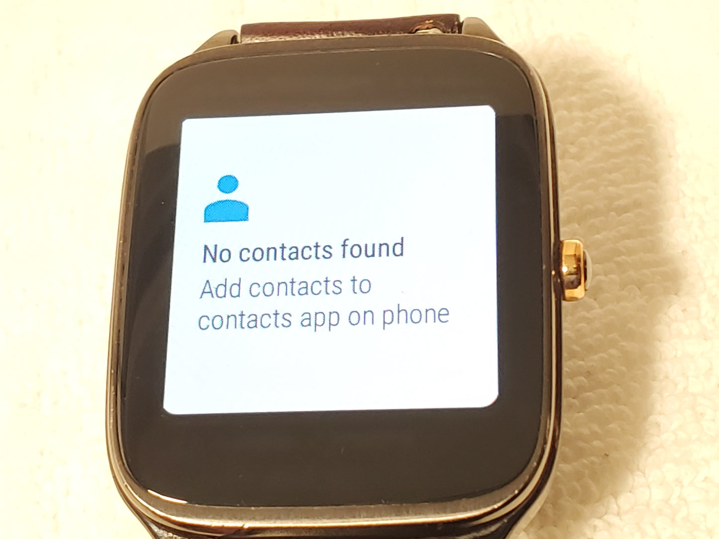 Asus ZenWatch 2 Brown Leather Stainless Steel Bluetooth Wi-Fi Music WI501Q